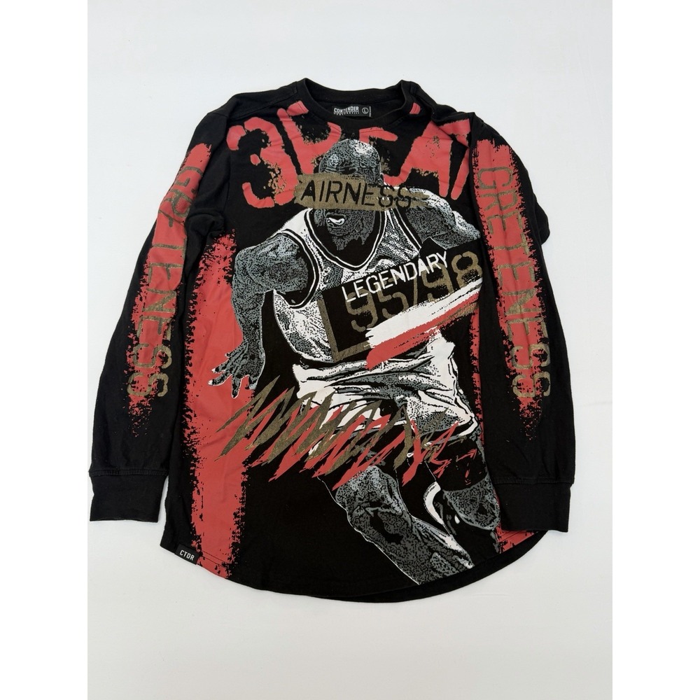 Contender Airness Legendary Michael Jordan 3-Peat 95/98 Shirt Large Sports Y2k